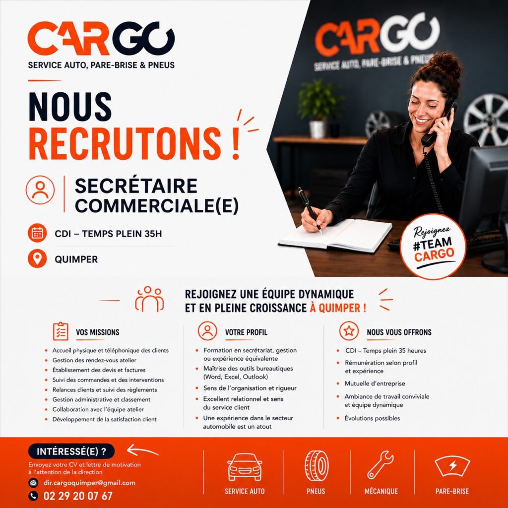 NOUS RECRUTONS 1 - Accueil - Quimper Brest NOUS RECRUTONS 1 - Accueil - Quimper Brest