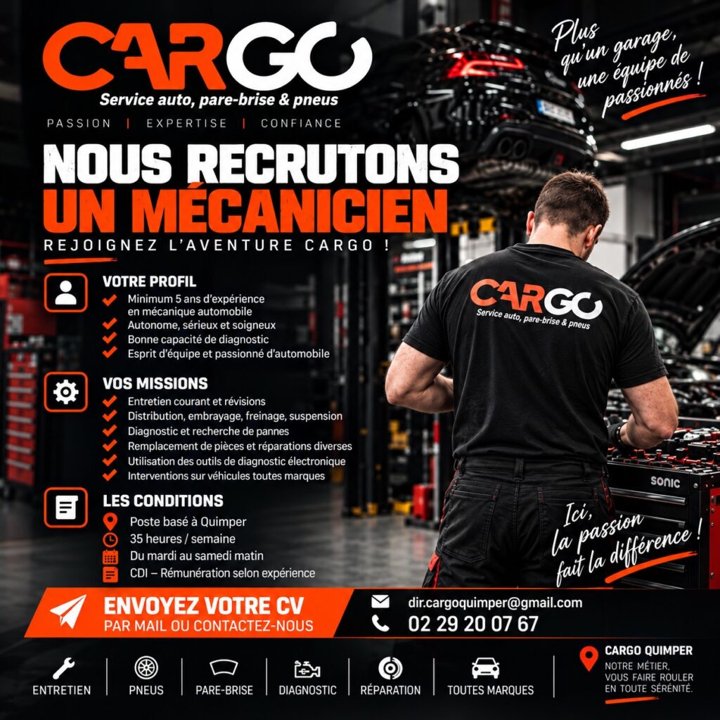 CARGO QUIMPER RECRUTE 1 - Accueil - Quimper Brest CARGO QUIMPER RECRUTE 1 - Accueil - Quimper Brest
